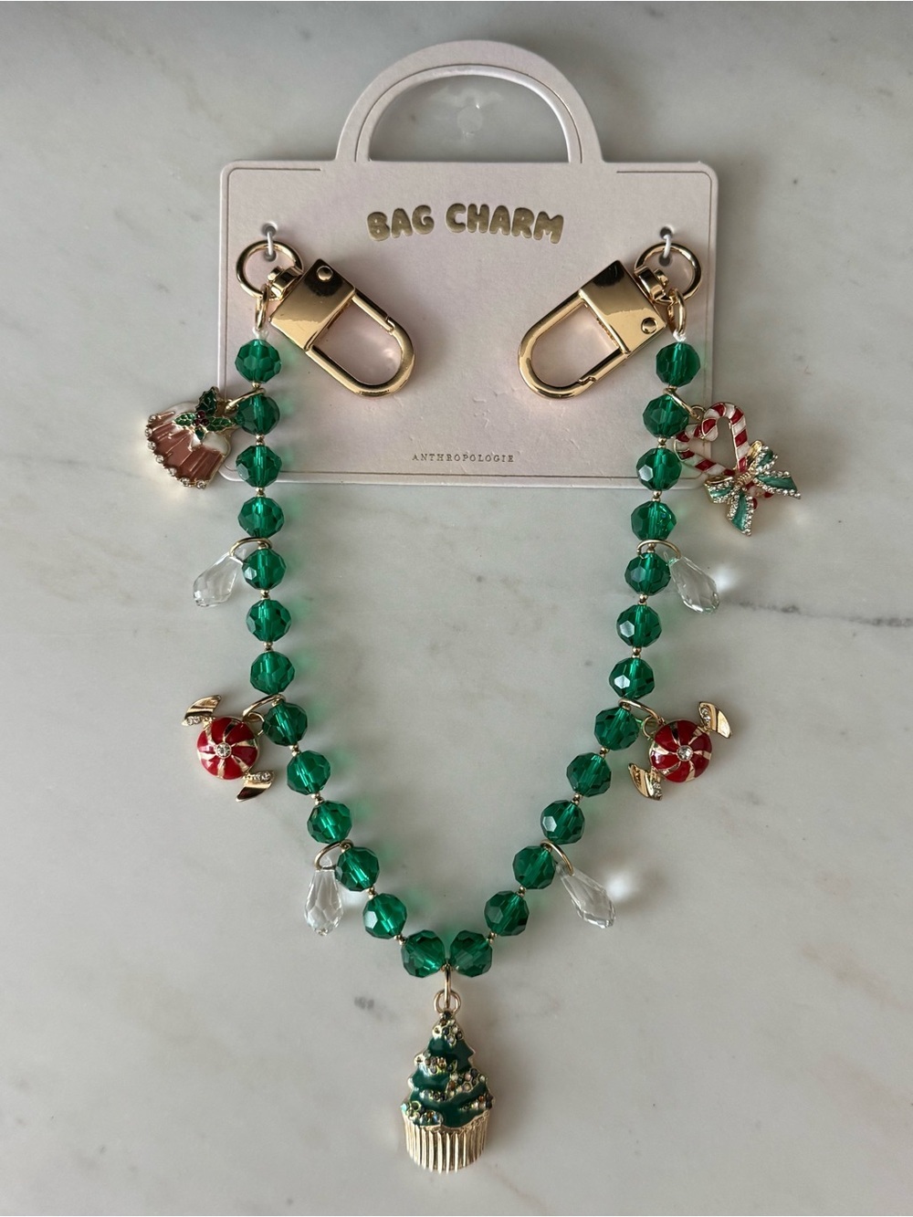 Anthropologie Christmas Bag Charm